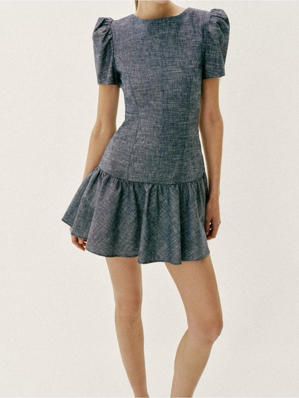 Puff sleeve mini dress